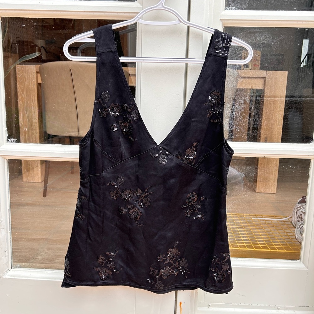 Zara Sequin Floral Top